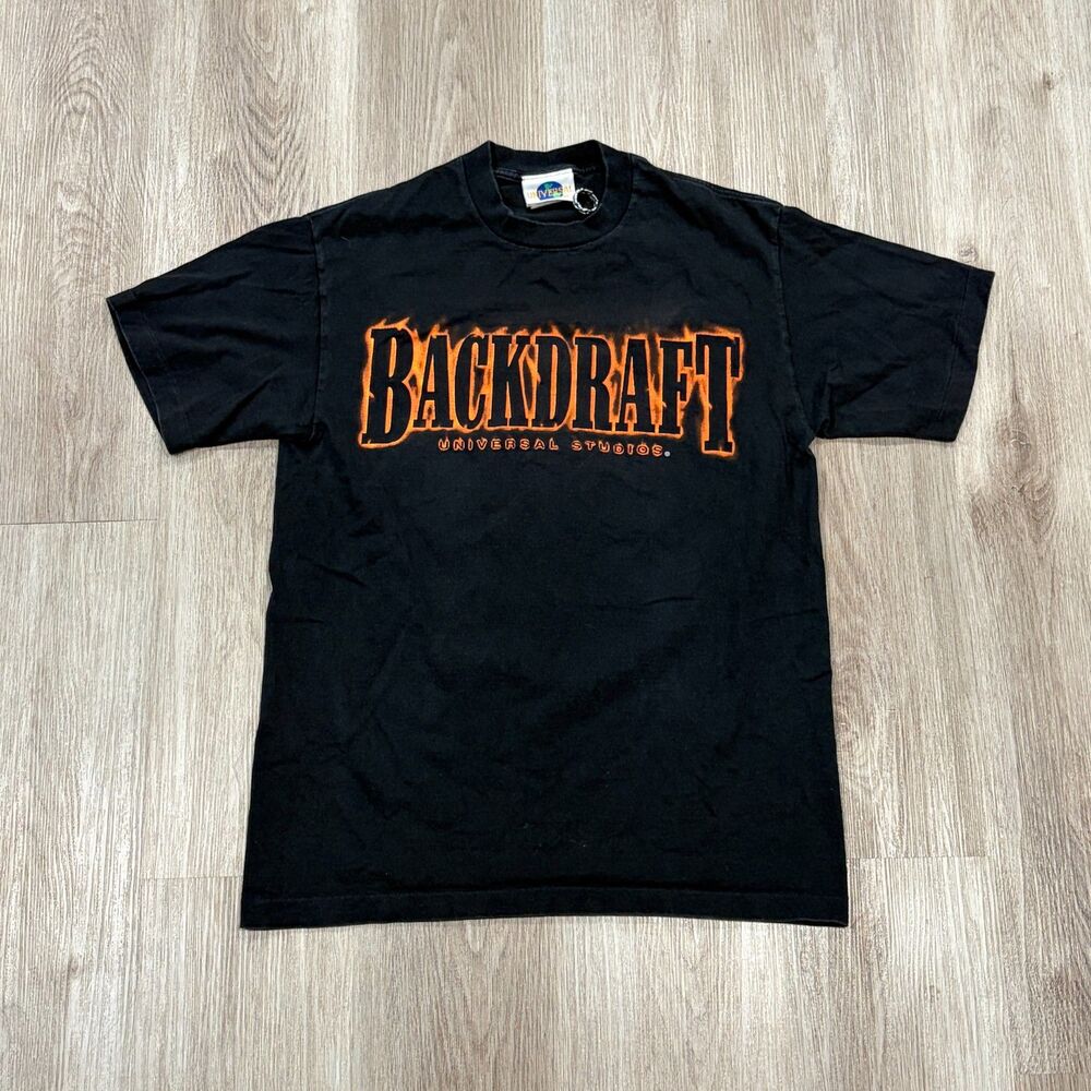 RARE Vtg 1996 Universal Studios Backdraft Movie Promo Tee T-Shirt Men Size Large